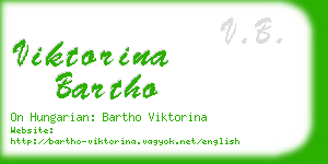 viktorina bartho business card